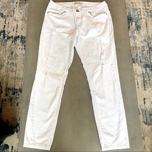 7 for All Mankind White Distress Denim